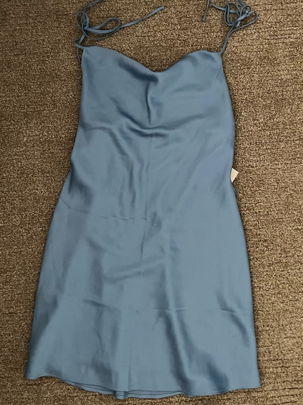 Abercrombie & Fitch Sky Blue Slip Mini Dress
